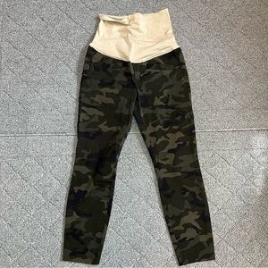 Gap Maternity Camo Skinny Ankle Pull On Pants Size 0 Cropped Green Camouflage